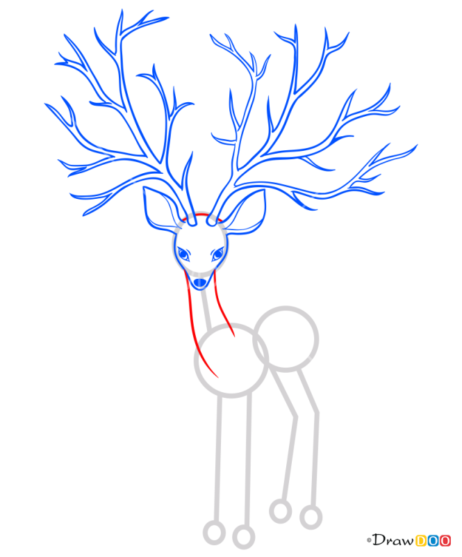How to Draw Deer with Apple Tree, Deer
