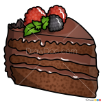 How to Draw Choco Cake, Desserts