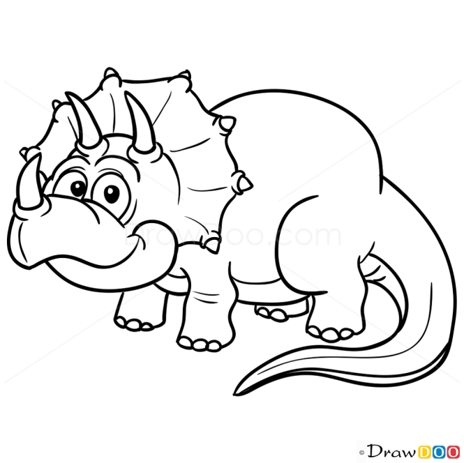 How to Draw Triceratops, Dinosaurus