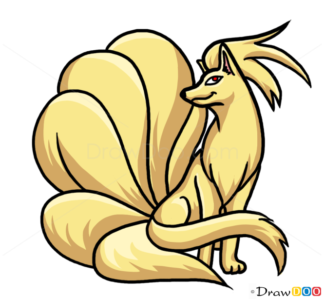 How to Draw Ninetales Pokemon, Dogs and Puppies