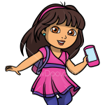 How to Draw Dora with Phone, Dora and Friends