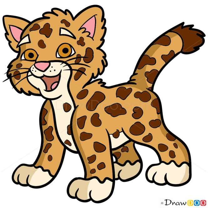 How To Draw Baby Jaguar Dora