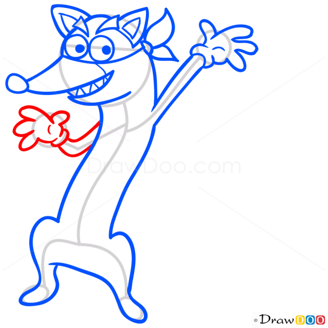 How to Draw Swiper the Fox, Dora