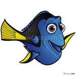 How to Draw Dory, Dory and Nemo