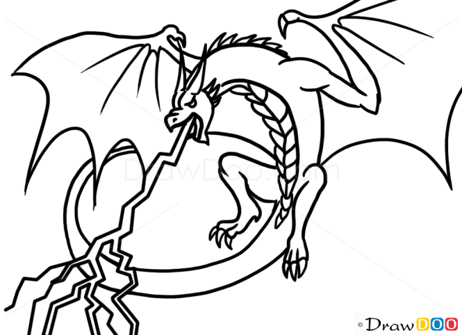 How to Draw Electric Dragon, Dragons and Beasts