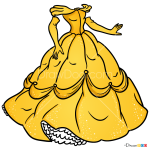 How to Draw Belle Dress, Dolls Dress Up