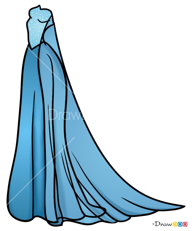 How to Draw Elsa Dress, Dolls Dress Up