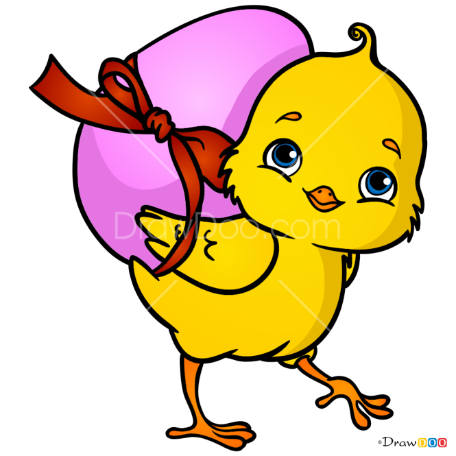 How to Draw Easter Chick, Easter