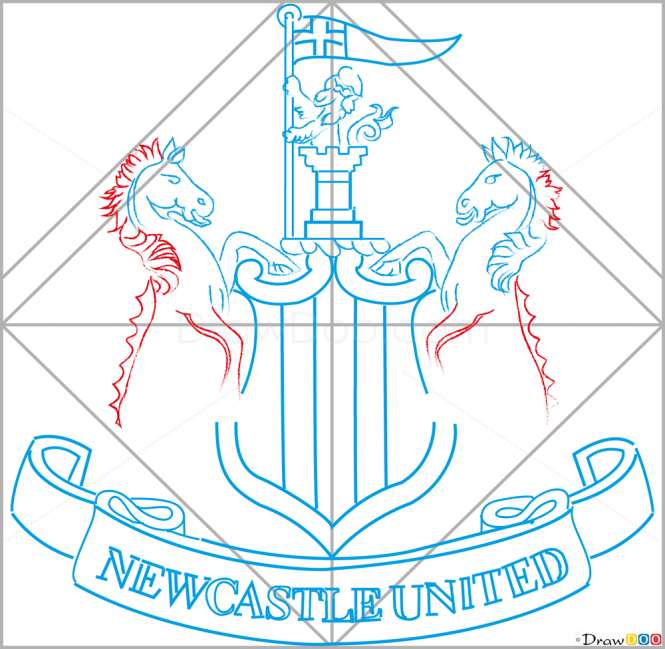 How to Draw Newcastle, United, Football Logos