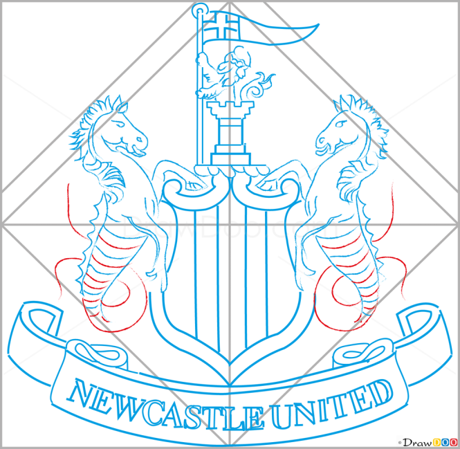 How to Draw Newcastle, United, Football Logos