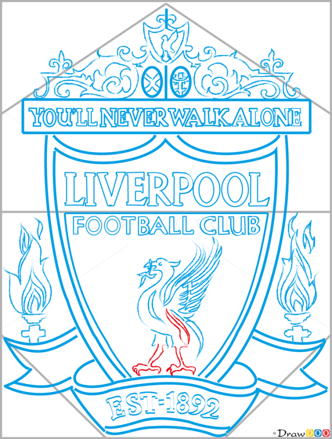 How to Draw Liverpool, Football Logos