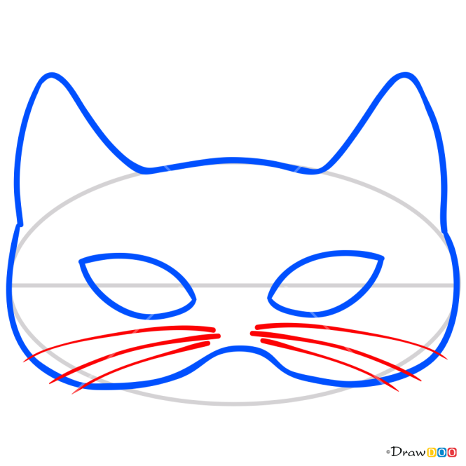 How to Draw Cat Mask, Face Masks