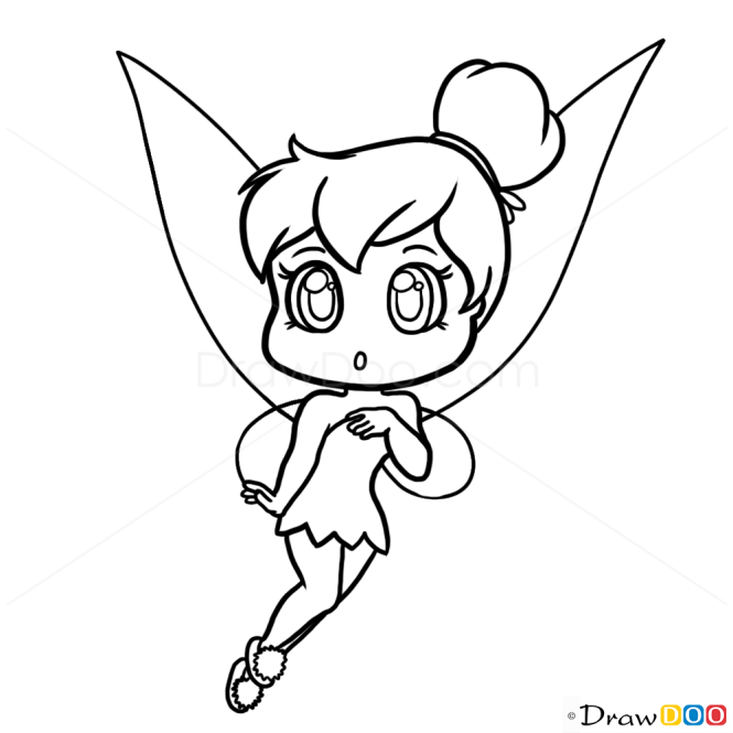 How to Draw Chibi TinkerBell, Fairies