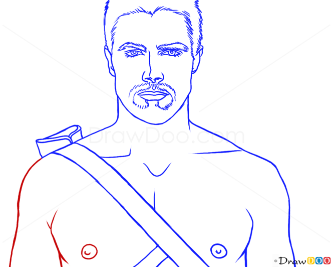 How to Draw Stephen Amell, Famous Actors