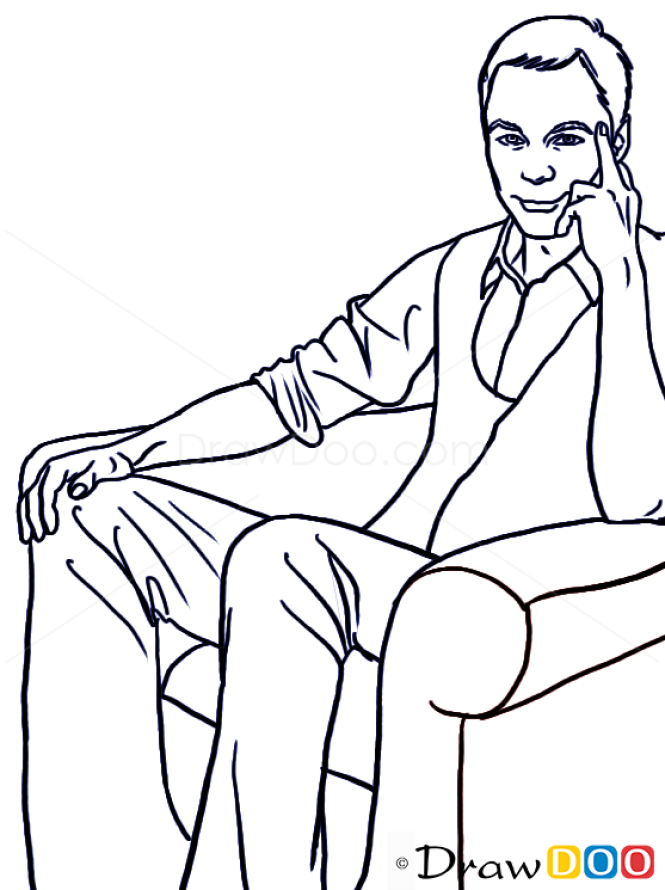 How to Draw Jim Parsons, Famous Actors