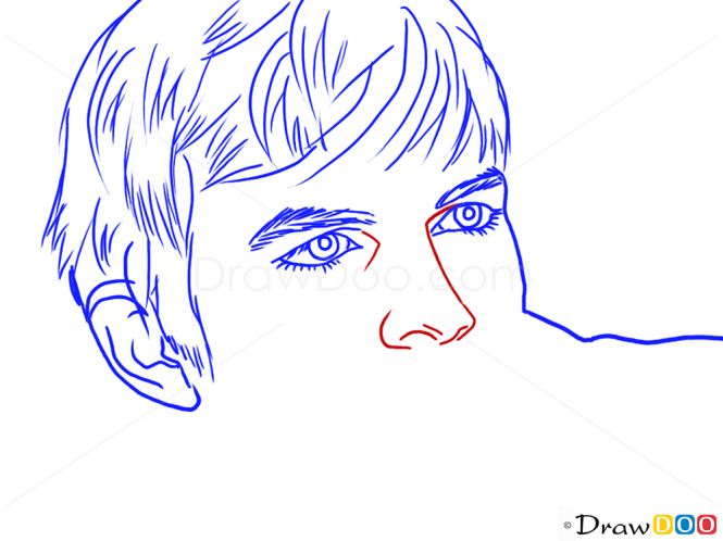 How to Draw Ashton Kutcher, Famous Actors
