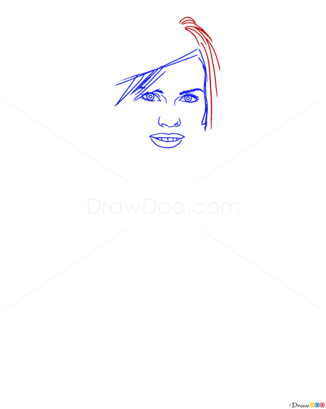 How to Draw Hilary Swank, Famous Actors