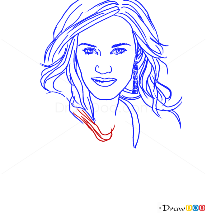 How to Draw Kate Winslet, Famous Actors