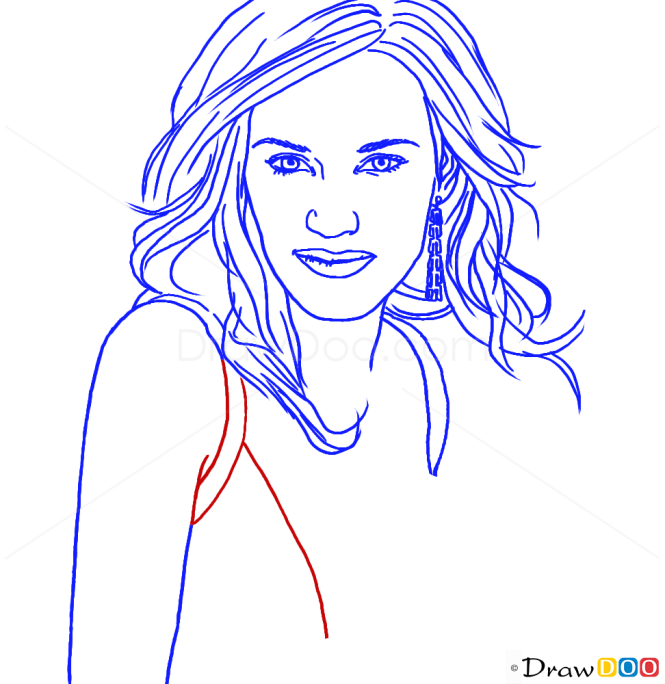 How to Draw Kate Winslet, Famous Actors