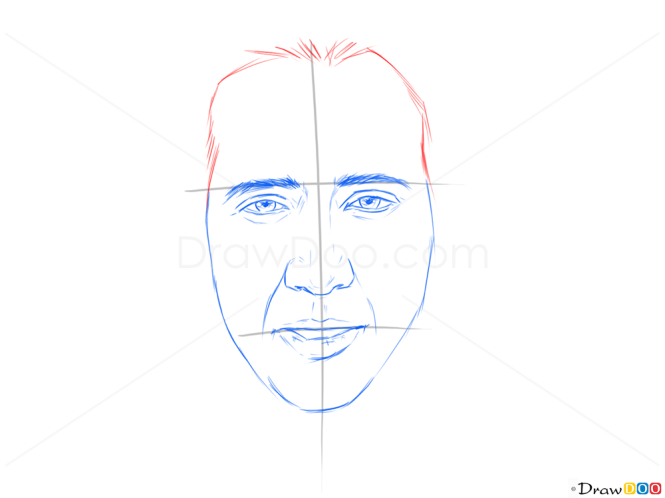 How to Draw Nicolas Cage, Famous Actors