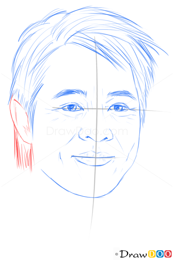 How to Draw Jet Li, Famous Actors