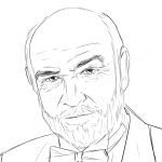 How to Draw Sean Connery, Famous Actors