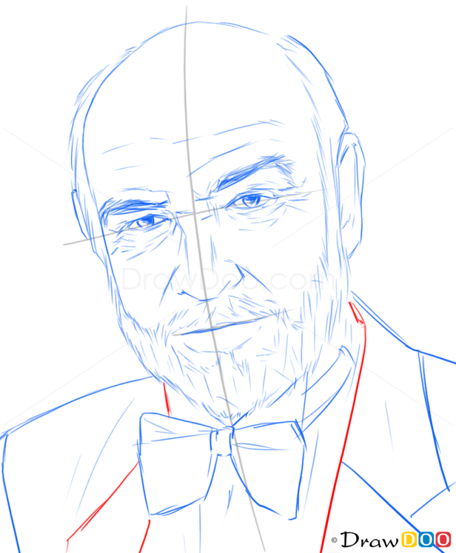 How to Draw Sean Connery, Famous Actors