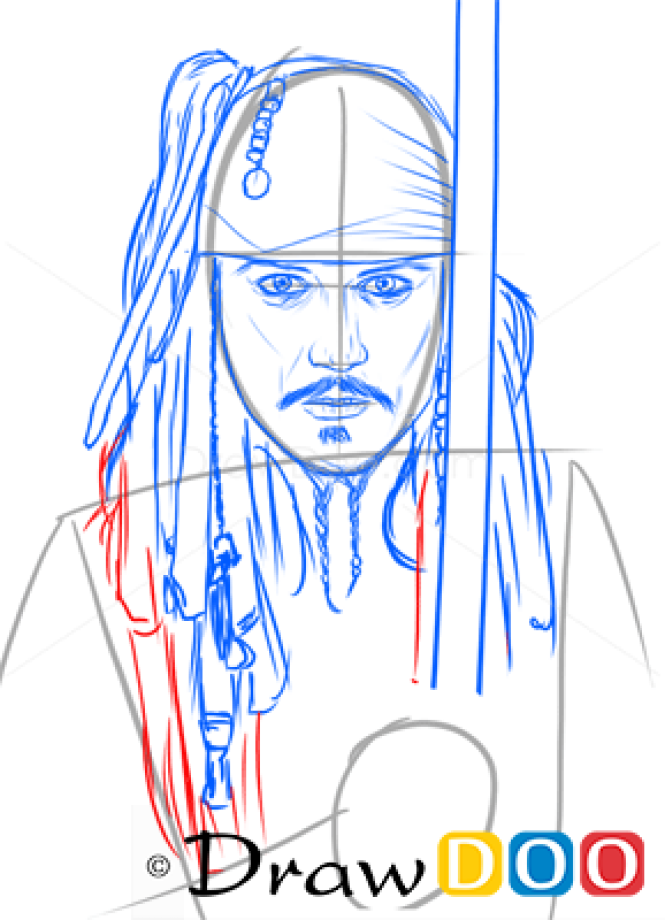 How to Draw Johnny Depp, Famous Actors