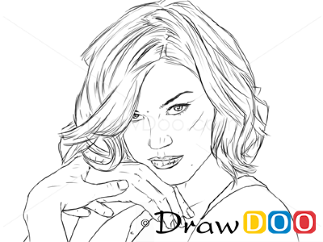 How to Draw Adrianne Palicki, Famous Actors