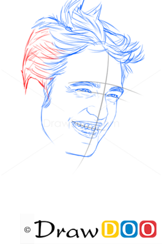How to Draw Robert Pattinson, Famous Actors