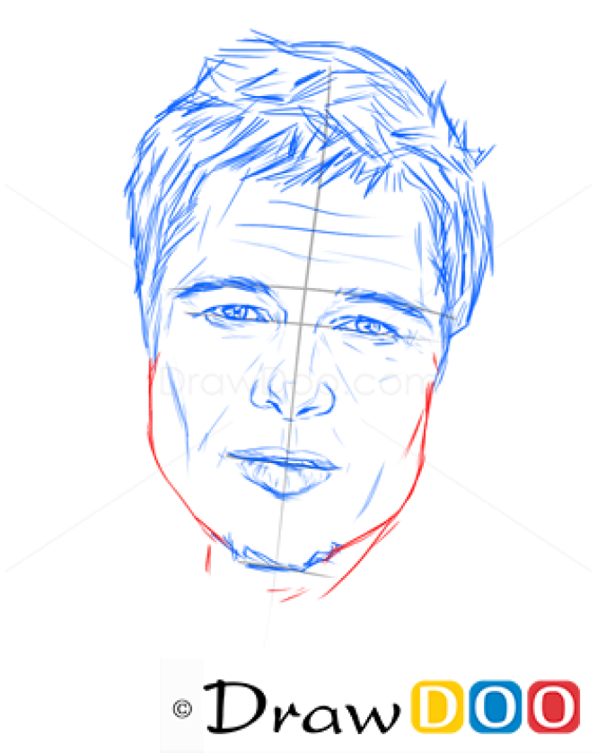 How to Draw Brad Pitt, Famous Actors