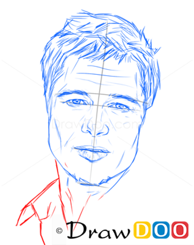 How to Draw Brad Pitt, Famous Actors