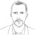 How to Draw Hugh Laurie, Famous Actors
