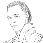 How to Draw Tom Hiddleston, Famous Actors
