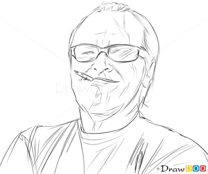 How to Draw Jack Nicholson, Famous Actors