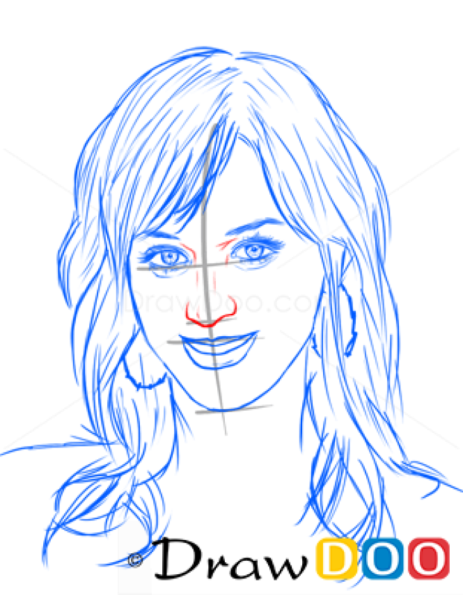 How to Draw Katy Perry, Famous Singers