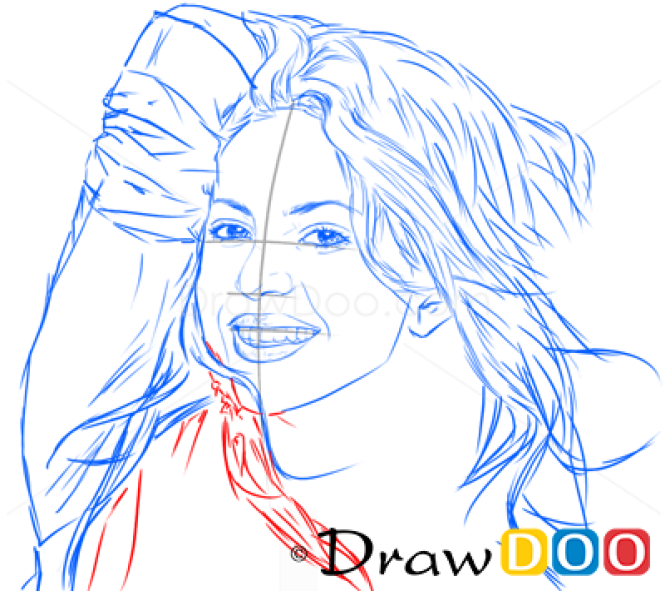 How to Draw Shakira, Famous Singers