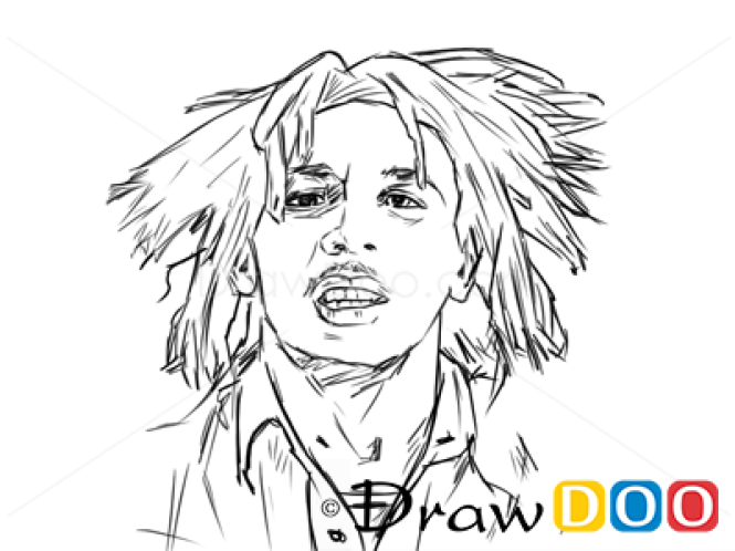How to Draw Bob Marley, Famous Singers