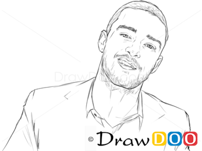How to Draw Justin Timberlake, Famous Singers