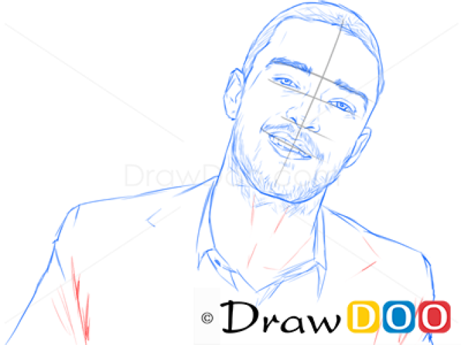 How to Draw Justin Timberlake, Famous Singers
