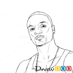 How to Draw Akon, Famous Singers