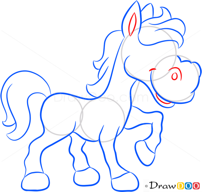 How to Draw Small Horse, Farm Animals