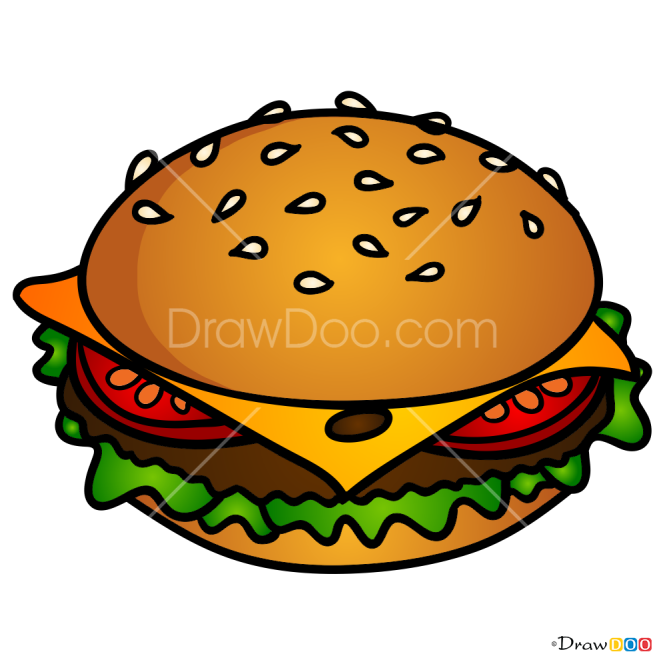 How to Draw Burger, Food