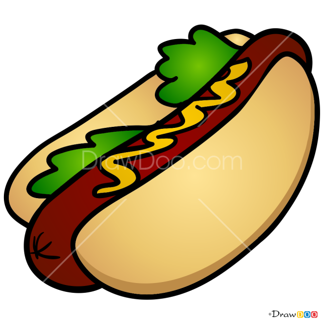 How to Draw Hot-Dog, Food
