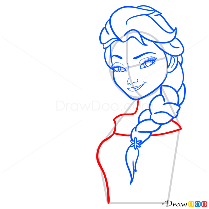 How to Draw Snow Queen Elsa, Frozen