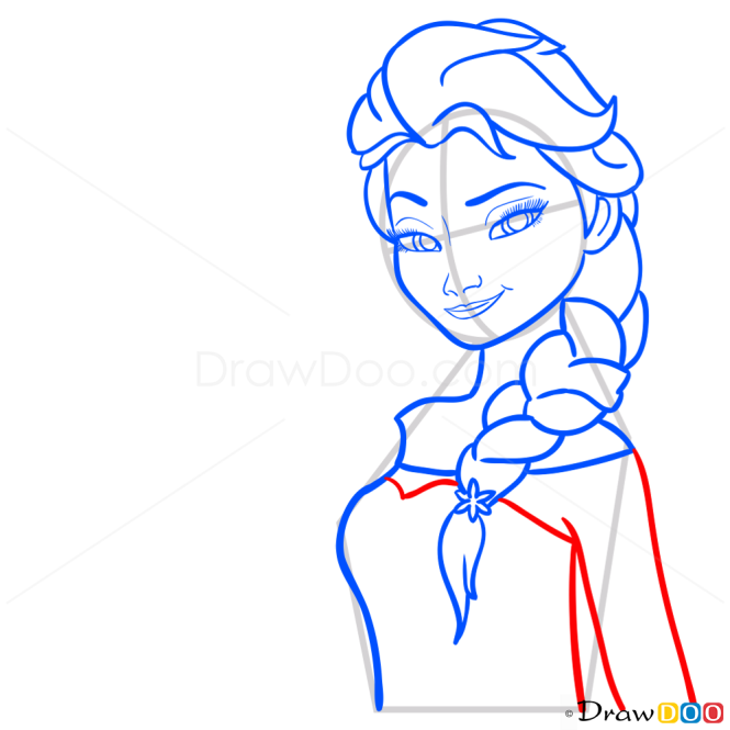 How to Draw Snow Queen Elsa, Frozen