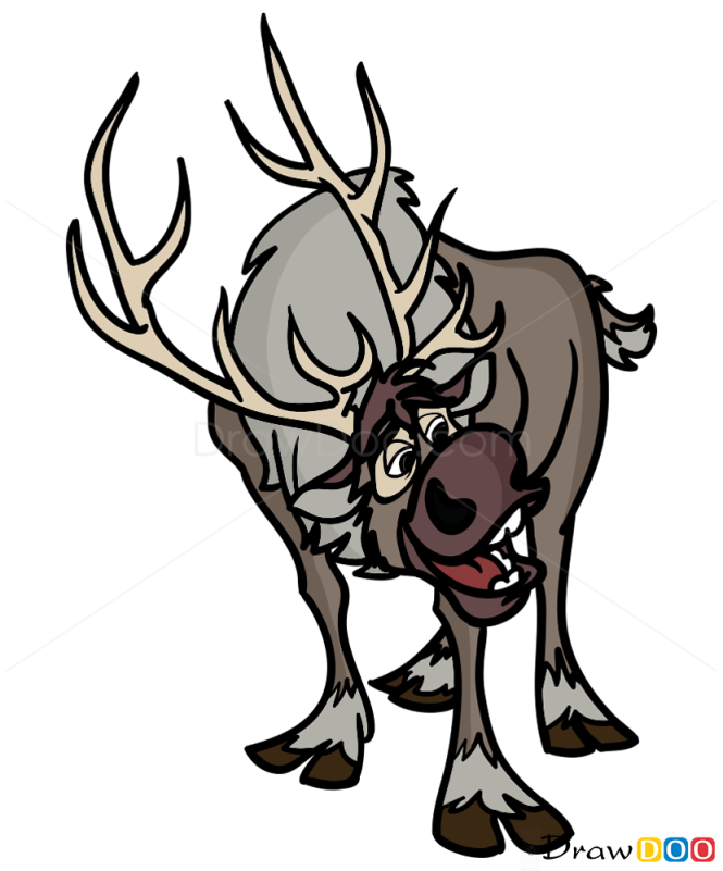 How to Draw Cute Sven, Frozen
