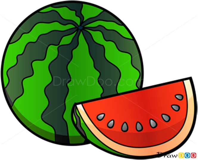 How to Draw Watermelon, Fruits