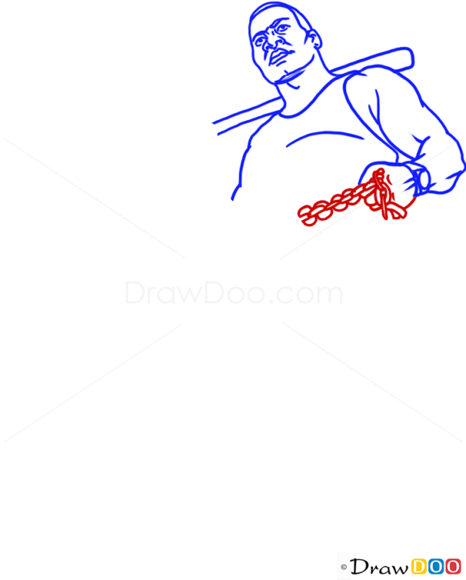 How to Draw Franklin, With Dog, GTA