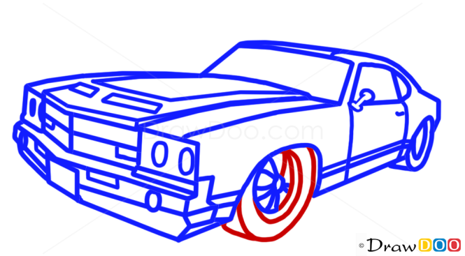 How to Draw Chevrolet, Camaro, GTA